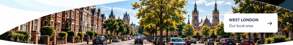 Tree-lined street in Ealing